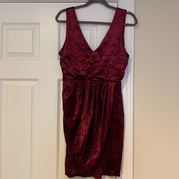 Red Velvet Cocktail Dress - Picture 2 of 3